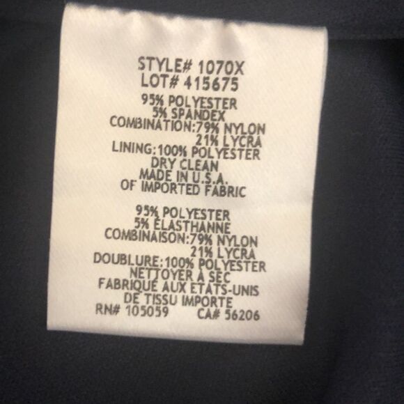 Xscape Navy Blue Off Shoulder Maxi Dress Sz 2 Black Tie, Wedding, Gala - Picture 11 of 16